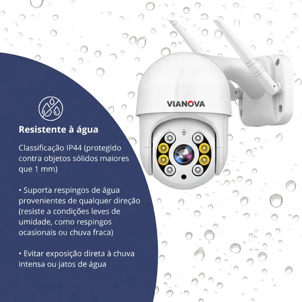 Camera Segurança Wifi Yoosee Mini Dome Full Hd Vianova Branco - Bivolt 110V/220V versao 2