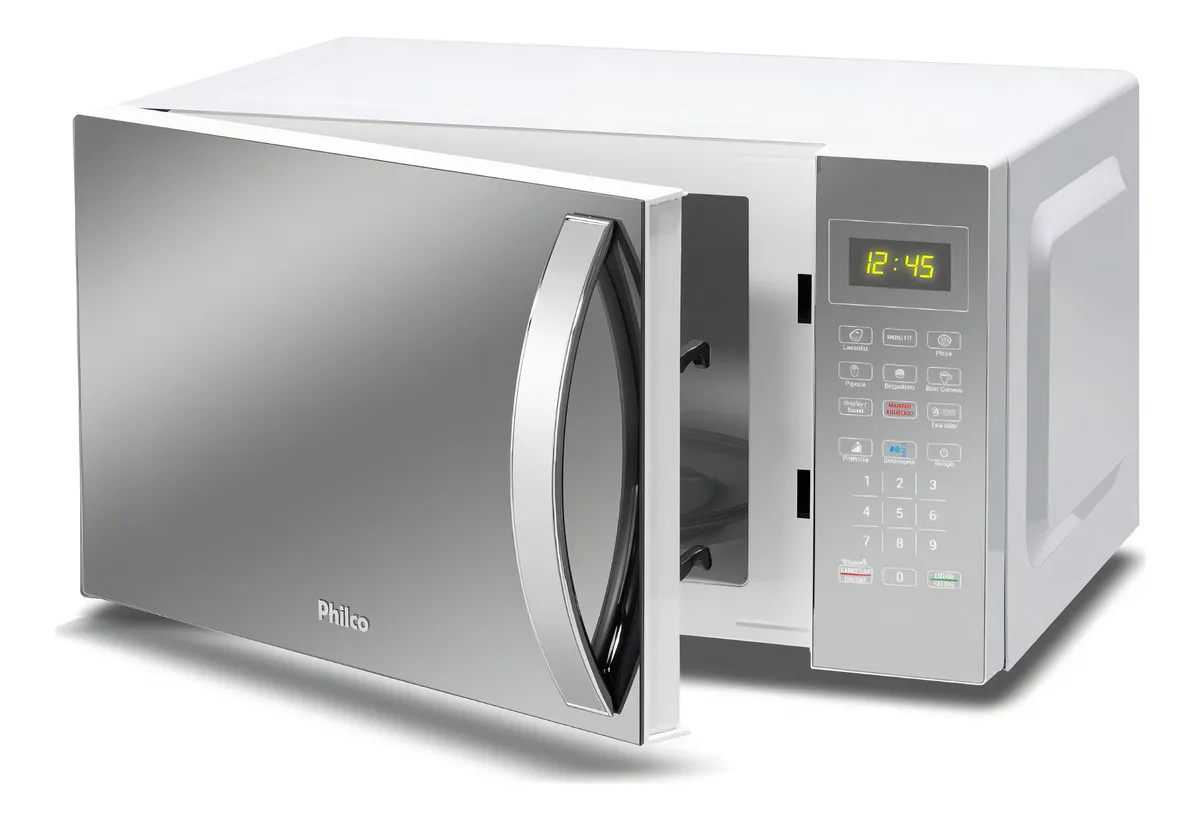 Micro-ondas 33L Philco Espelhado/Branco 1400W 220V PMO38E versao 2