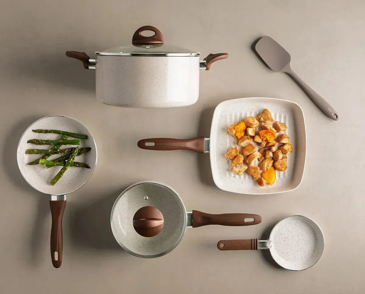 Conj de Panelas 8 Peças Ceramic Life Smart Plus Vanilla - Brinox versao 2