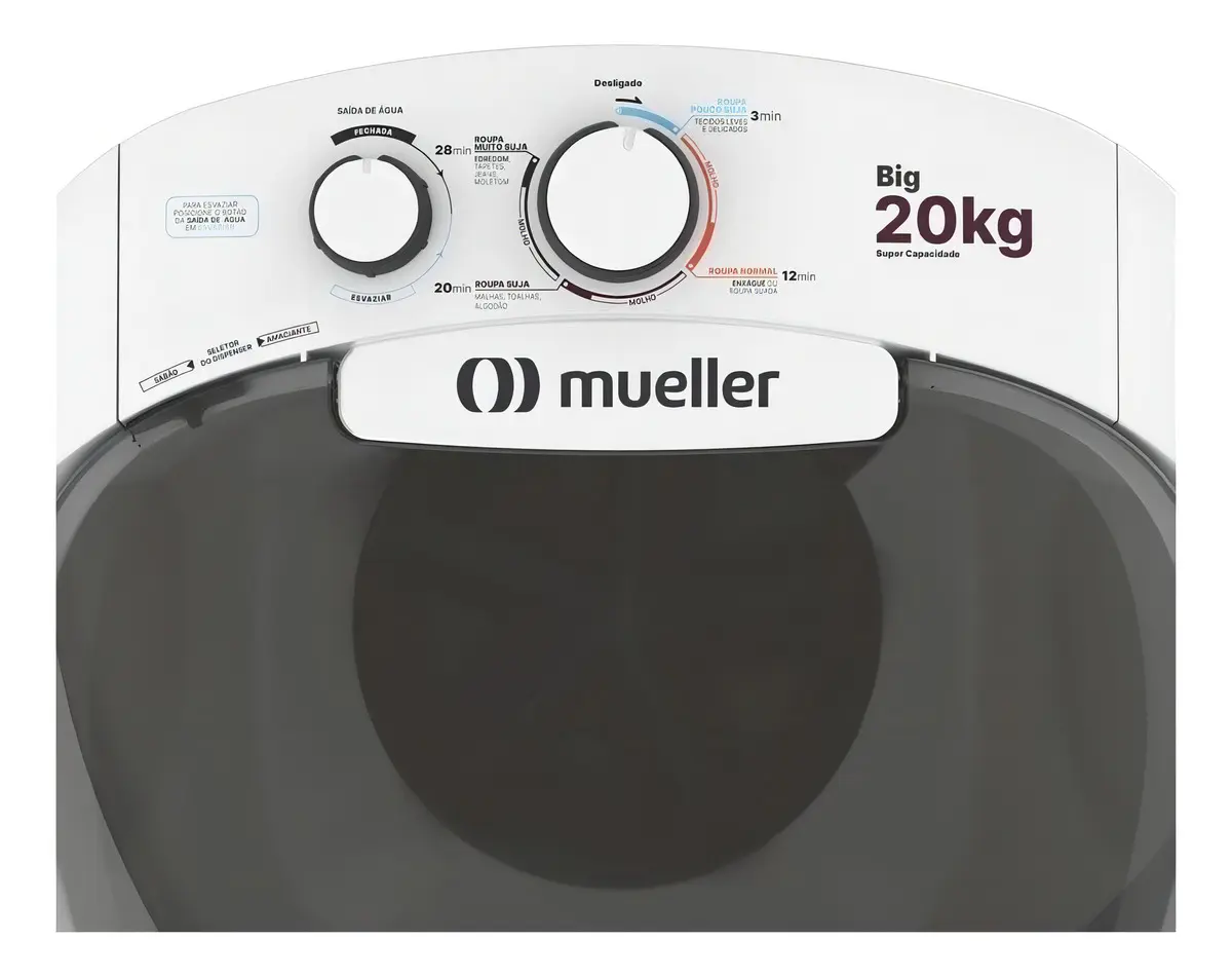 Máquina de lavar semi-automática Mueller Big - 20kg branca 127/220V versao 2