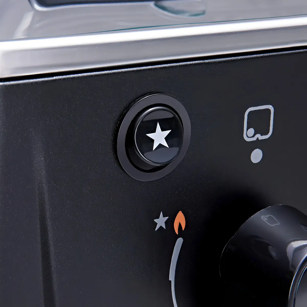 Fogão 4 Bocas Atlas Mônaco Plus Preto Com Mesa Inox E Acendimento Automático Bivolt versao 2