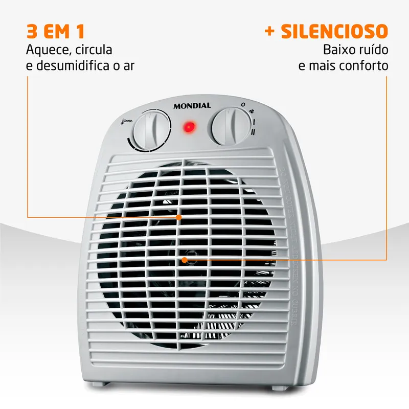 Mondial A-08 Aquecedor de ar 1500w -127/220V versao 2
