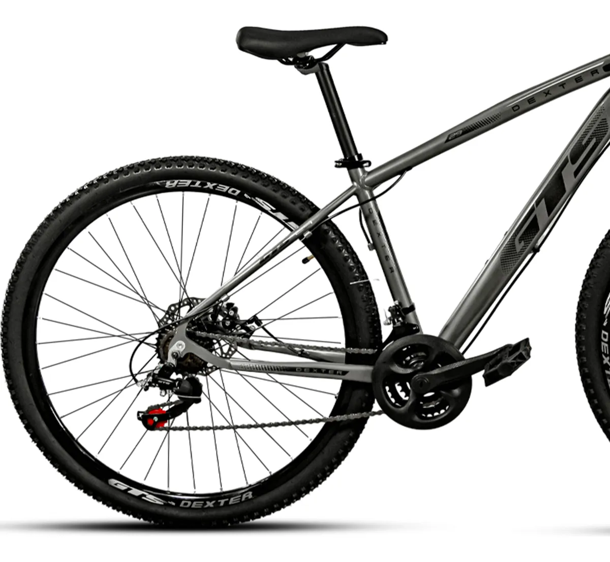 Bicicleta Aro 29 Gts Dexter 24 Marchas Freio A Disco Cor Grafite Com Preto Tamanho Do Quadro 21 versao 2