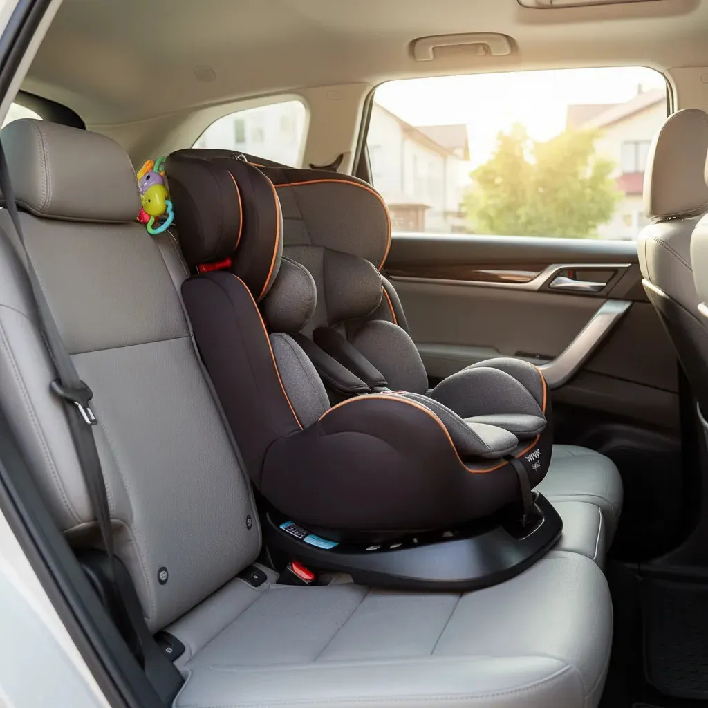 Cadeirinha Infantil Reclinável Legacy Cinza e Preto Mescla Voyage versao 2